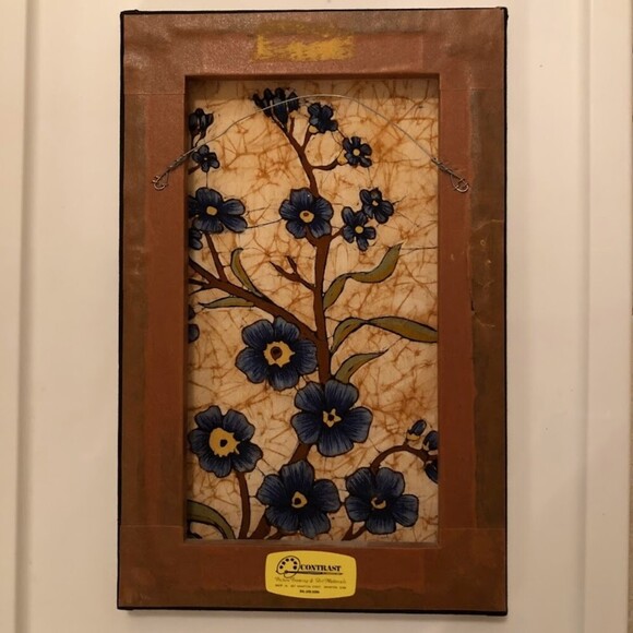 Vintage Midcentury Modern Screen Print Wall Hanging Art Floral Theme Bravo Print - Picture 6 of 9